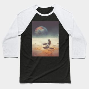 Alone Astronaut on Light Side of the Moon Baseball T-Shirt